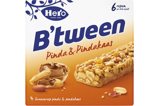 Hero B'tween Pinda Pindakaas Tussendoortje 6-pack