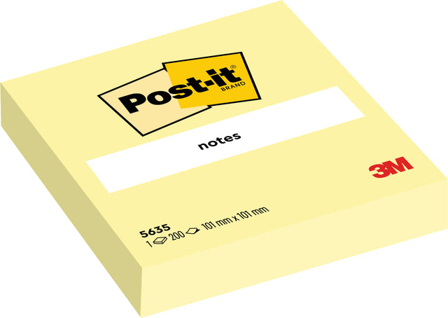 Post-it Notitieblok 101x101mm Geel, 56 vel