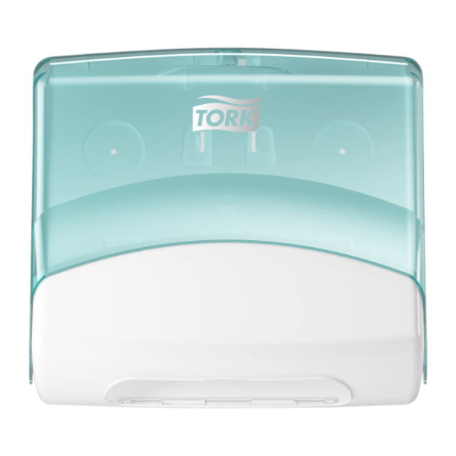 Tork W4 wandreinigingsdoekdispenser wit/turquoise