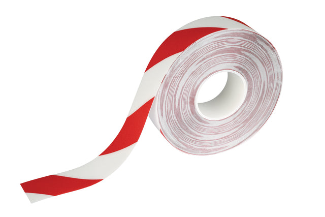 Vloermarkeringstape DURALINE, 50 mm x 30 m, Rood-Wit
