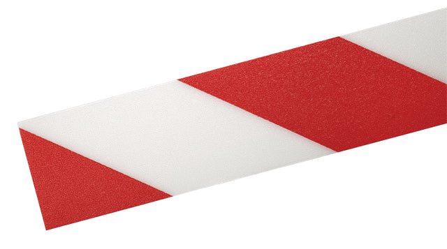 Vloermarkeringstape DURALINE, 50 mm x 30 m, Rood-Wit - 2