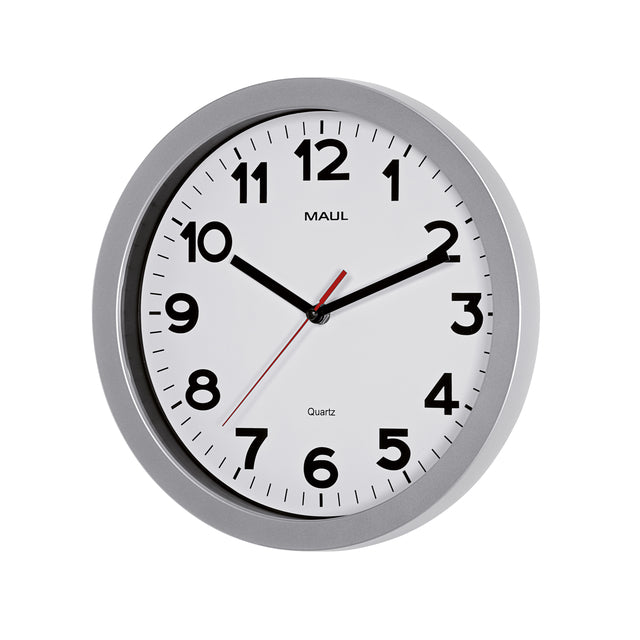 Wandklok Maul Step Quartz, 30 cm, Kunststof Zilver - 2