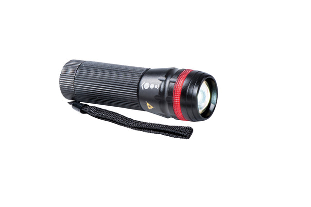 Zaklamp MAUL Eos LED 10,5cm met rood veiligheidsring en zoomfunctie - 2