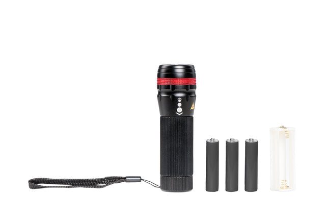 Zaklamp MAUL Eos LED 10,5cm met rood veiligheidsring en zoomfunctie - 6