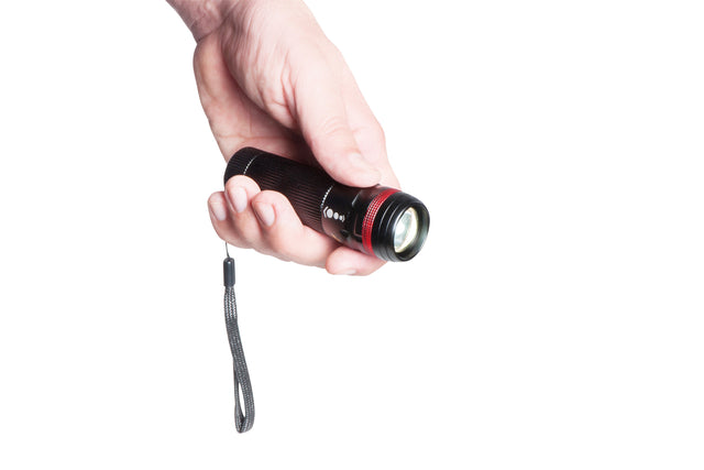 Zaklamp MAUL Eos LED 10,5cm met rood veiligheidsring en zoomfunctie - 7