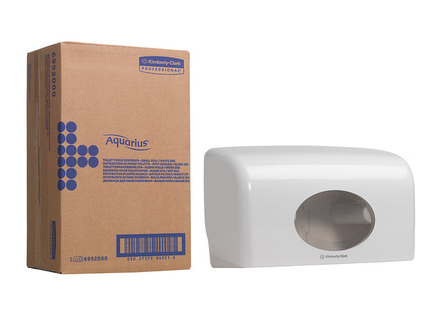 Dispenser Aquarius 6992 duo voor kleine toilettissuerollen wit