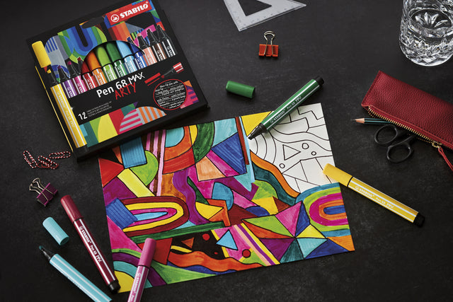 Stabilo Pen 68 Max Assortiment 12 kleuren - 4
