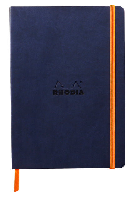Notitieboek Rhodia A5 80 vel, gelinieerd, nachtblauw