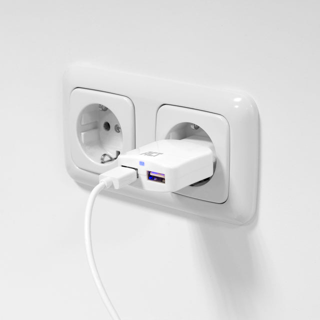 ACT USB Oplader 2-poorts 12W Wit - 6