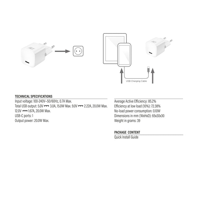 ACT 20W USB-C en Lightning oplader voor iPhone - 6