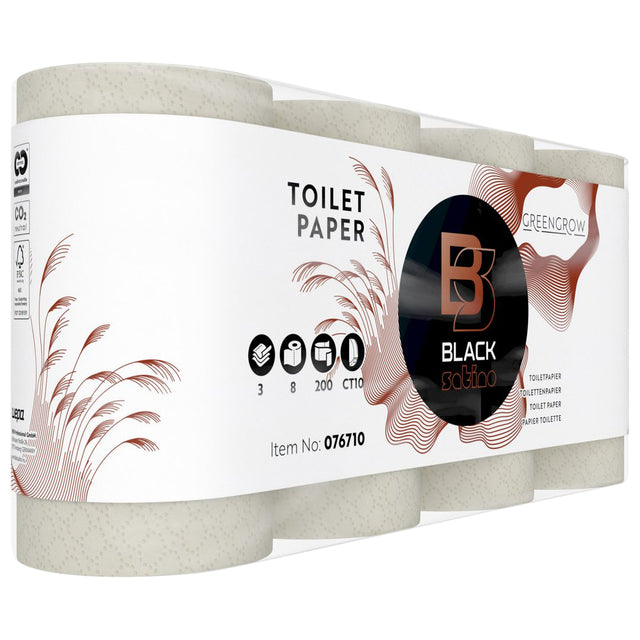 Toiletpapier BlackSatino GreenGrow CT10 3-laags 200 vel