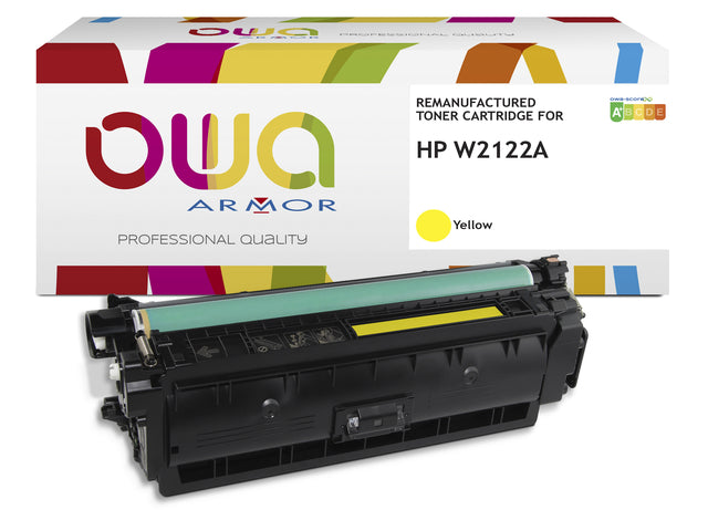 Gereconditioneerde OWA HP W2122A Geel Tonercartridge