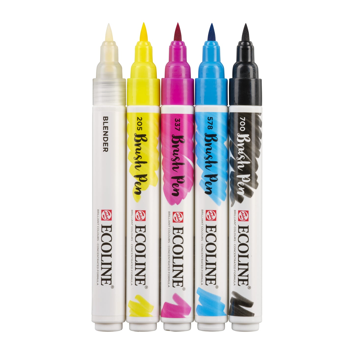 Talens Ecoline Set van 5 Primair Kleur Brush Pens - 2