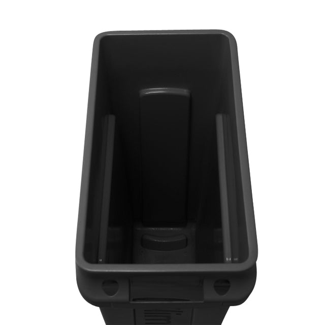Rubbermaid Slim Jim VT afvalbak 87 liter zwart met handgrepen - 3