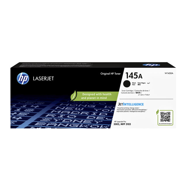 HP W1450A 145A Zwarte Tonercartridge - Hoge Capaciteit