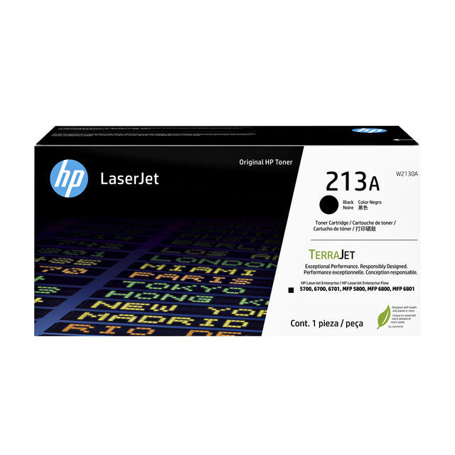 HP W2130A 213A Zwarte Tonercartridge