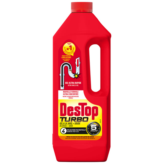 Destop Turbo Gel 1L Ontstoppingsmiddel met snelle werking