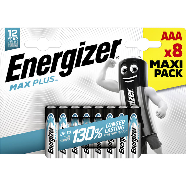 Energizer Max Plus AAA alkaline batterijen 8 stuks