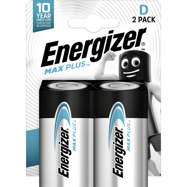 Energizer Max Plus D Alkaline Batterijen 2 Stuks