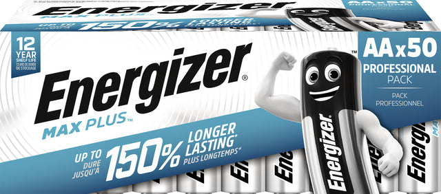 Energizer Max Plus AA Alkaline Batterijen 50 Stuks