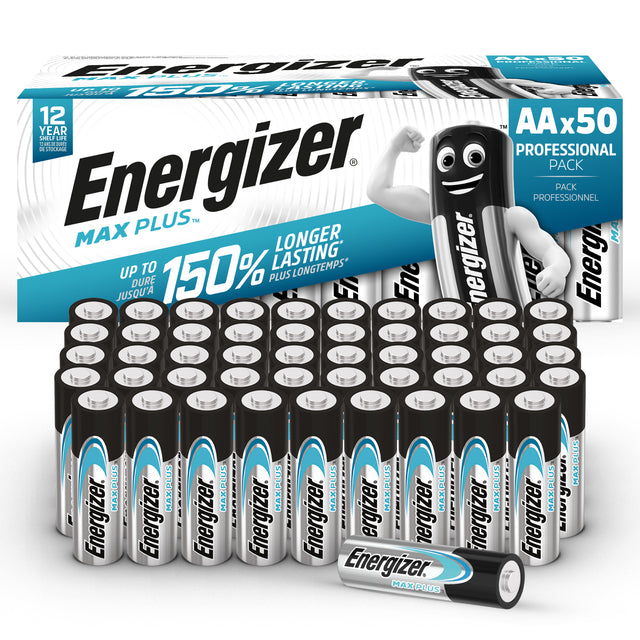 Energizer Max Plus AA Alkaline Batterijen 50 Stuks - 2