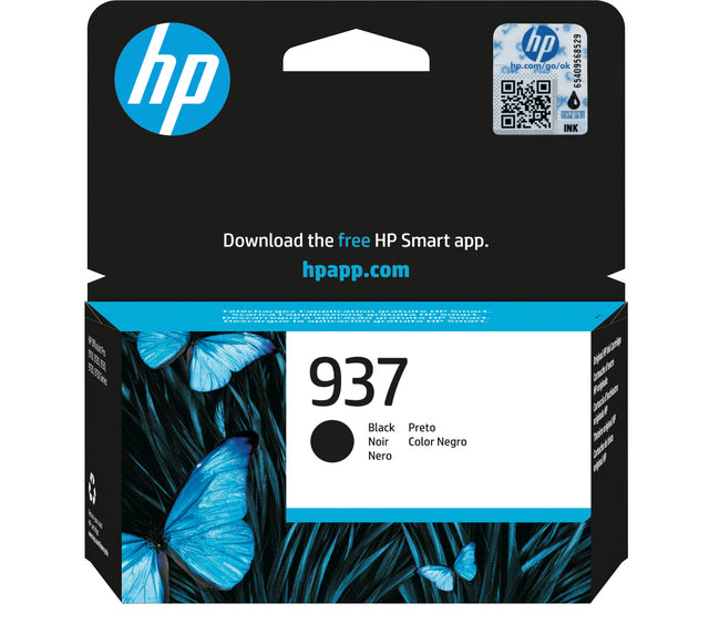HP Inktcartridge 937 Zwart (4S6W5NE)