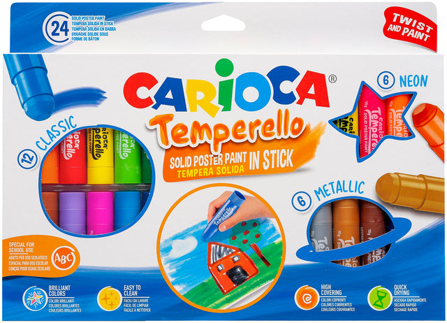 Carioca Temperello Verfstiften Set a 24 Kleuren