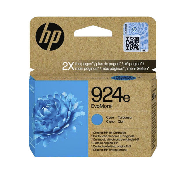 HP 924E Evomore Blauw Inktcartridge (4K0U7NE) voor grote printvolumes