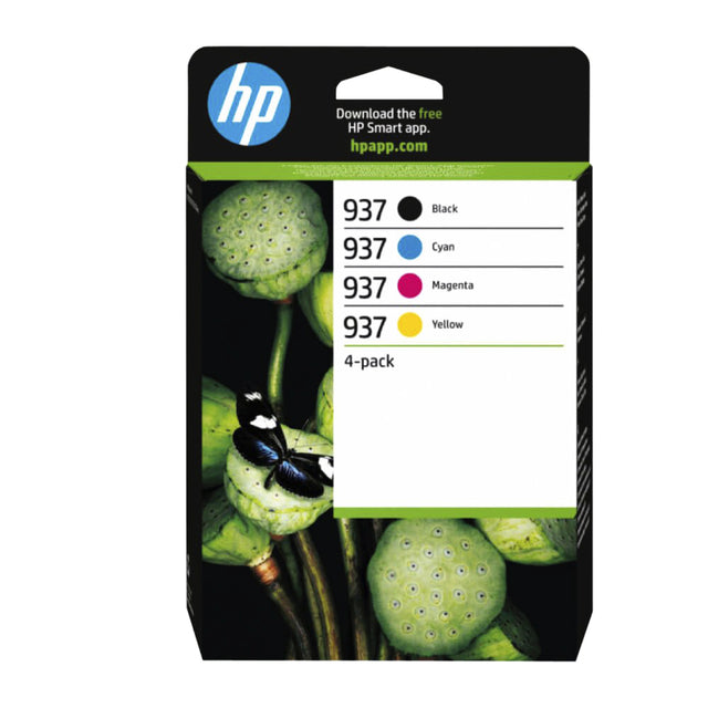 HP 937 Zwart + 3 Kleuren Inktcartridge voor HP Printers