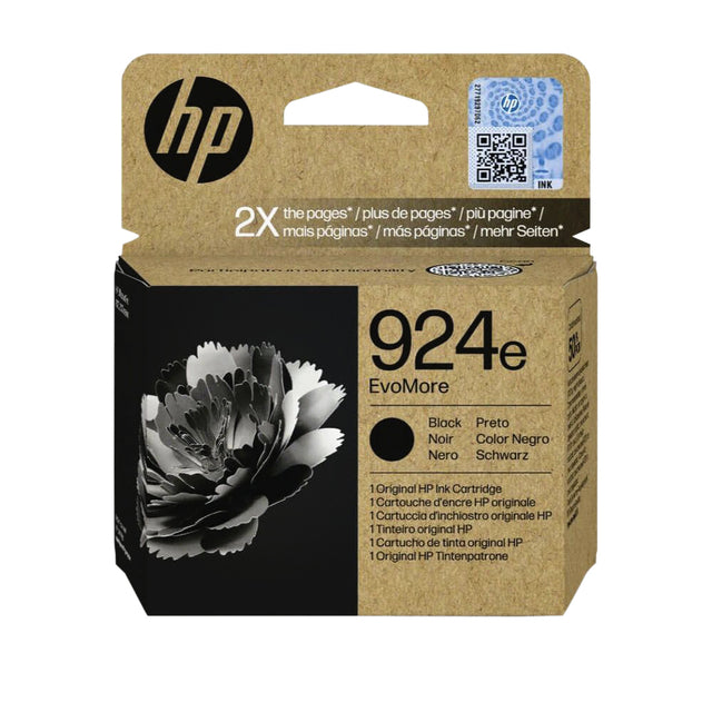 HP 924E Evomore Zwart Inktcartridge (4K0V0NE) voor grote afdrukken