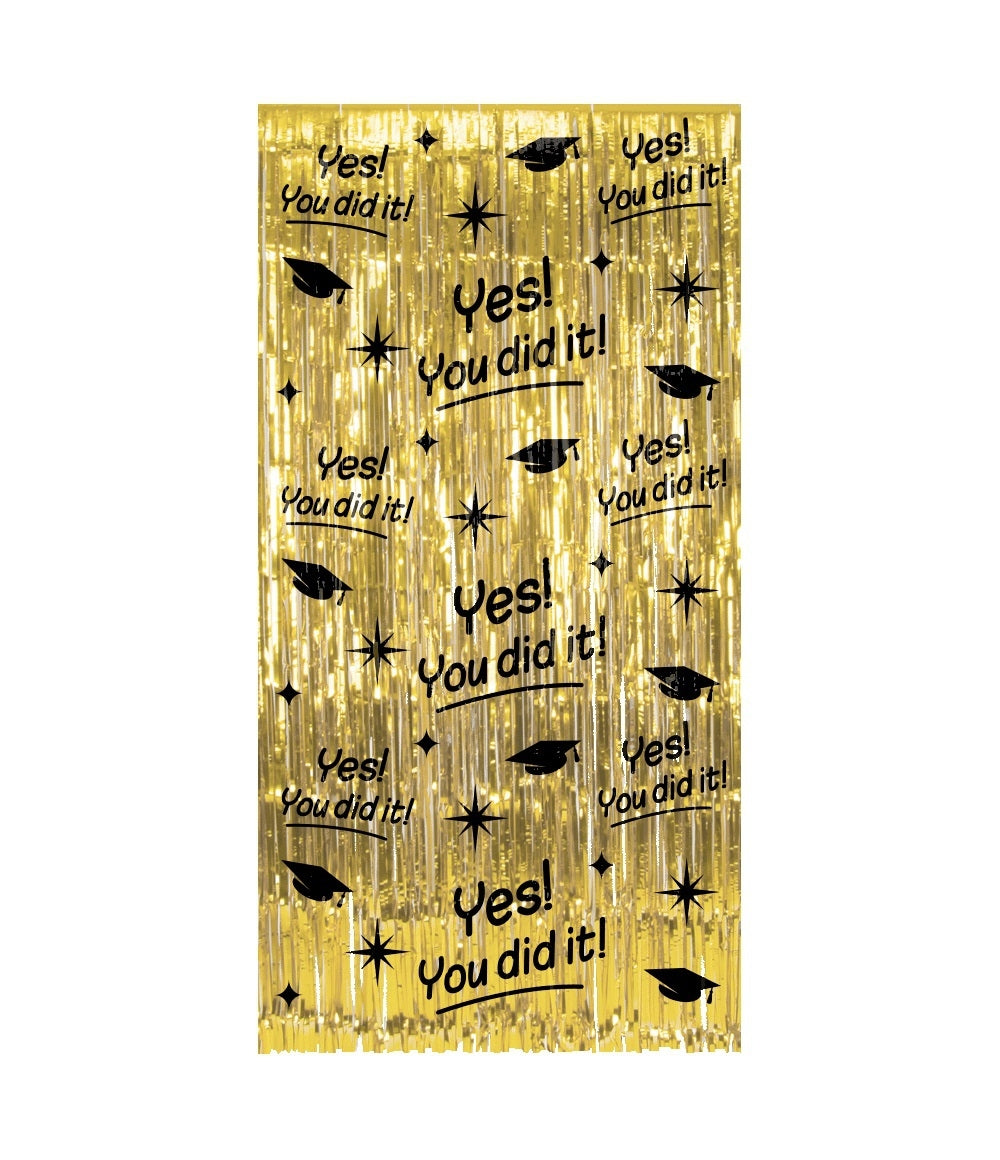 Classy feestdecoratie: 'You did it' feestgordijn