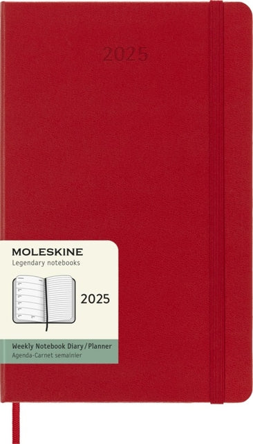 Agenda 2025 Grote Planweek 7 Dagen per Week 130x210 mm, Hard Cover Rood - 7