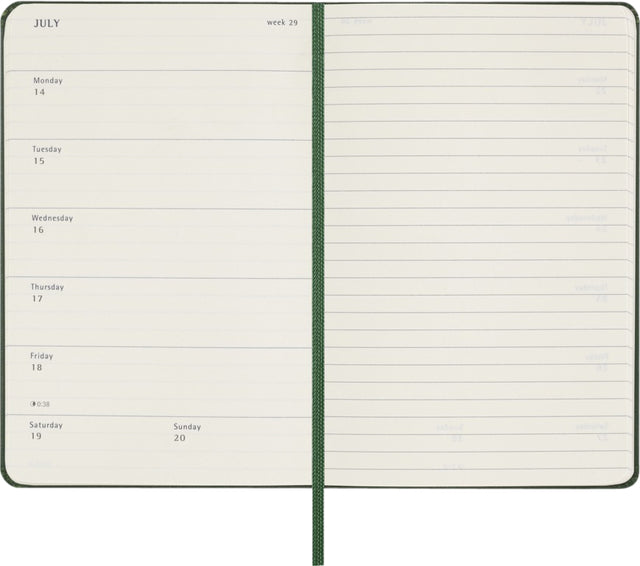 Agenda 2025 Msk Plan Week 7 dagen/1 pagina, pocket hardcover, groen - 3