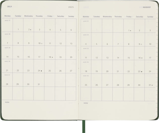 Agenda 2025 Msk Plan Week 7 dagen/1 pagina, pocket hardcover, groen - 4