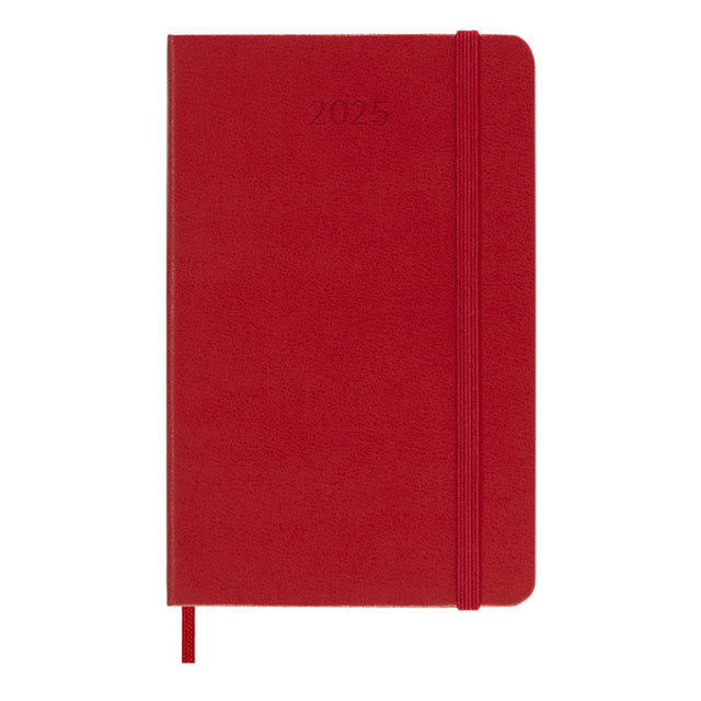 Agenda 2025 Msk Plan Week 7 dagen, 1 pagina, pocket hardcover rood