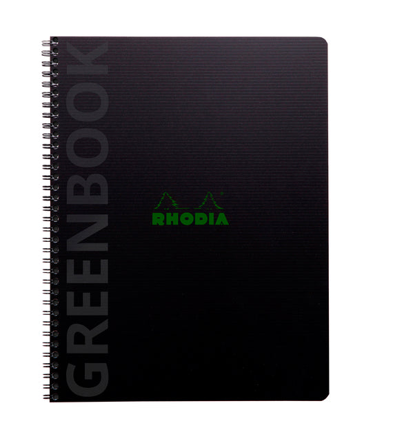 Notitieboek Rhodia Greenbook A4+ lijn 4-gat 180 pagina's - 2