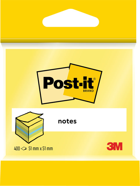 Post-it kubusnotities 51x51mm, assortie kleuren, 6 stuks - 2