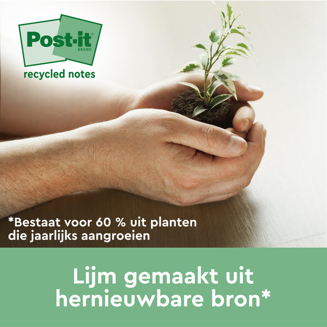 Post-it Recycled Notities 47,6x47,6mm Geel - 2