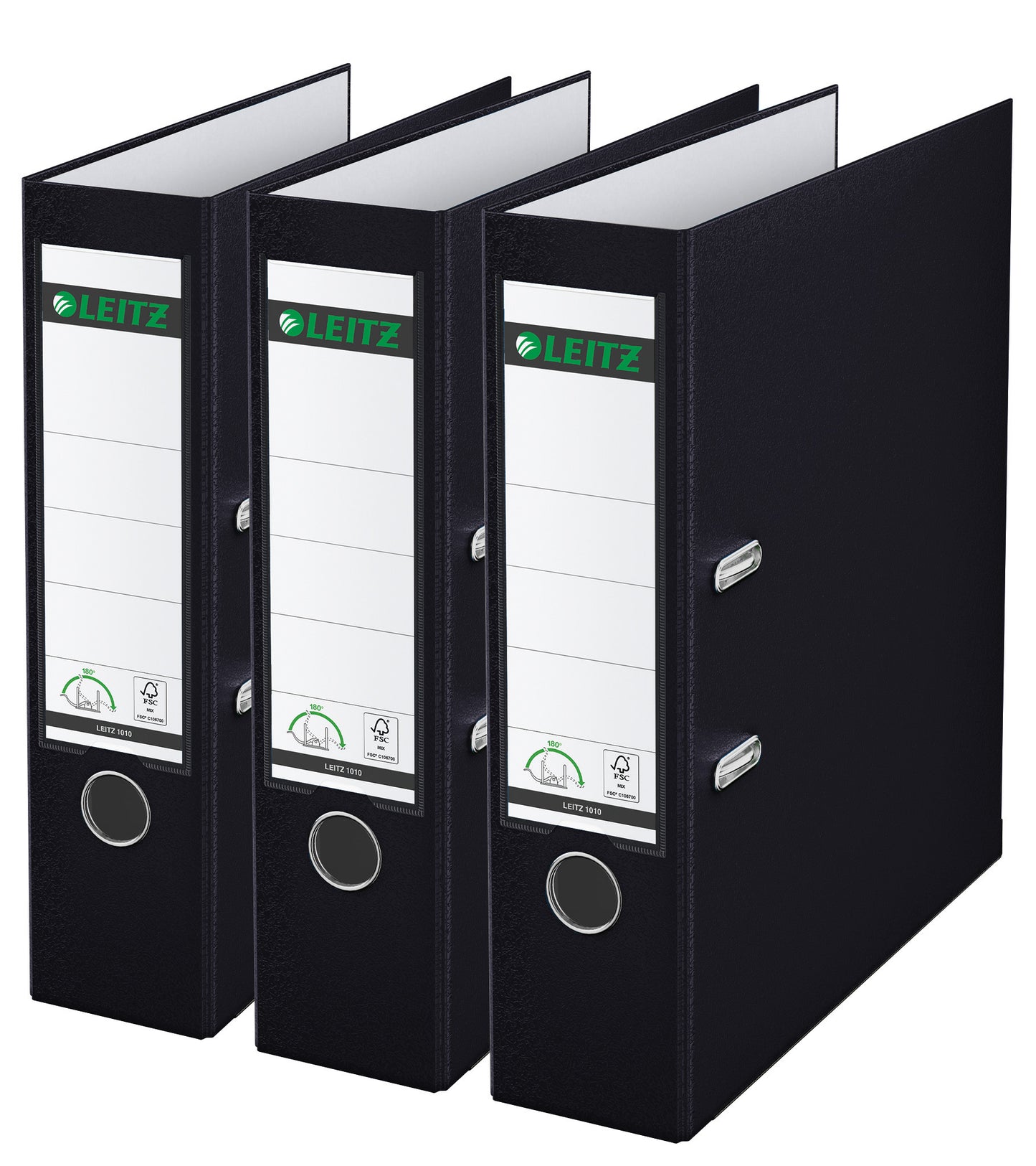 Leitz 180° Ordner 3 Stuks Zwart, 1080 capaciteit