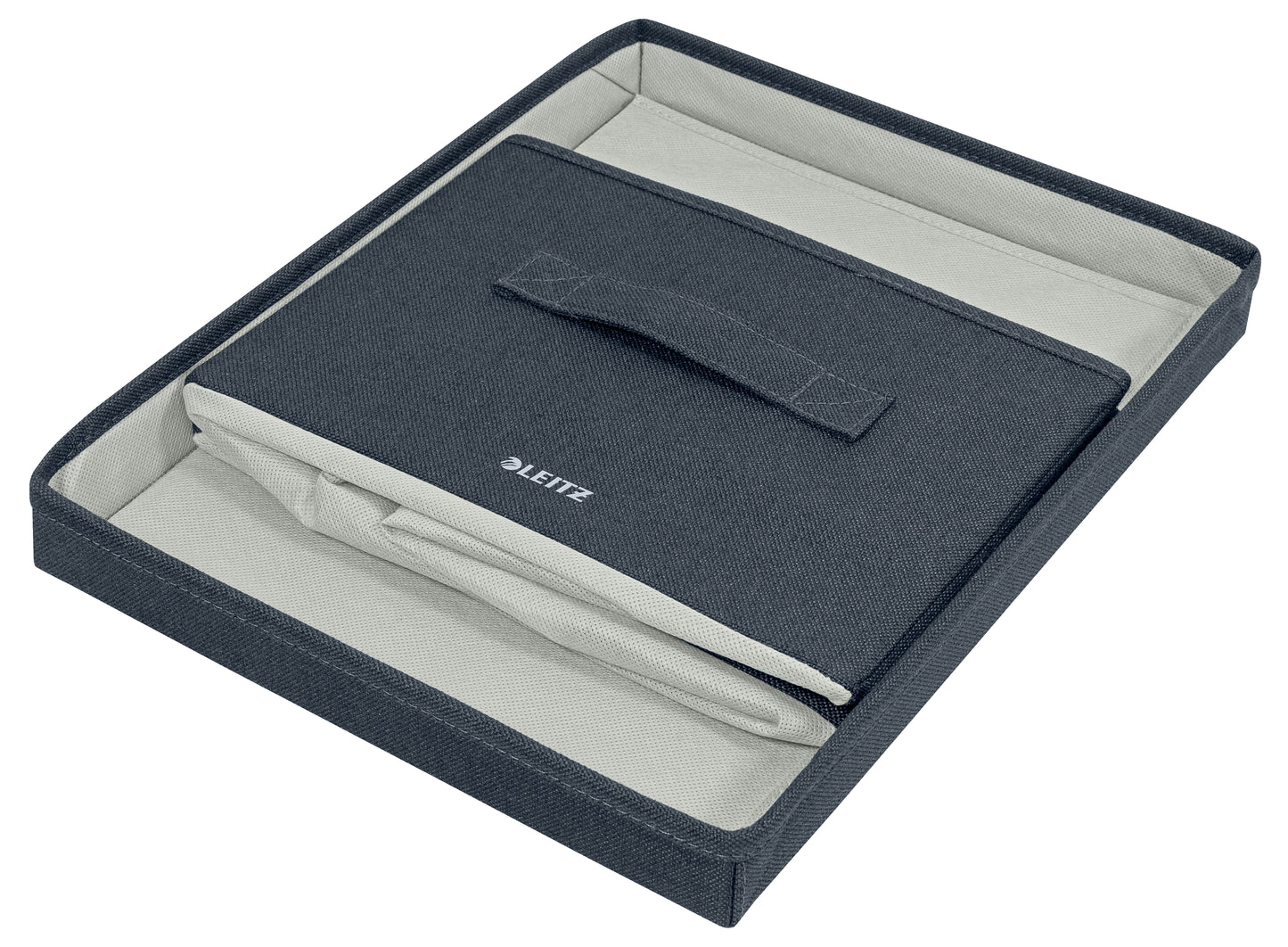 Leitz stoffen opbergdoos 285x203x380mm met deksel voor A4- en kantoorbenodigdheden - 7