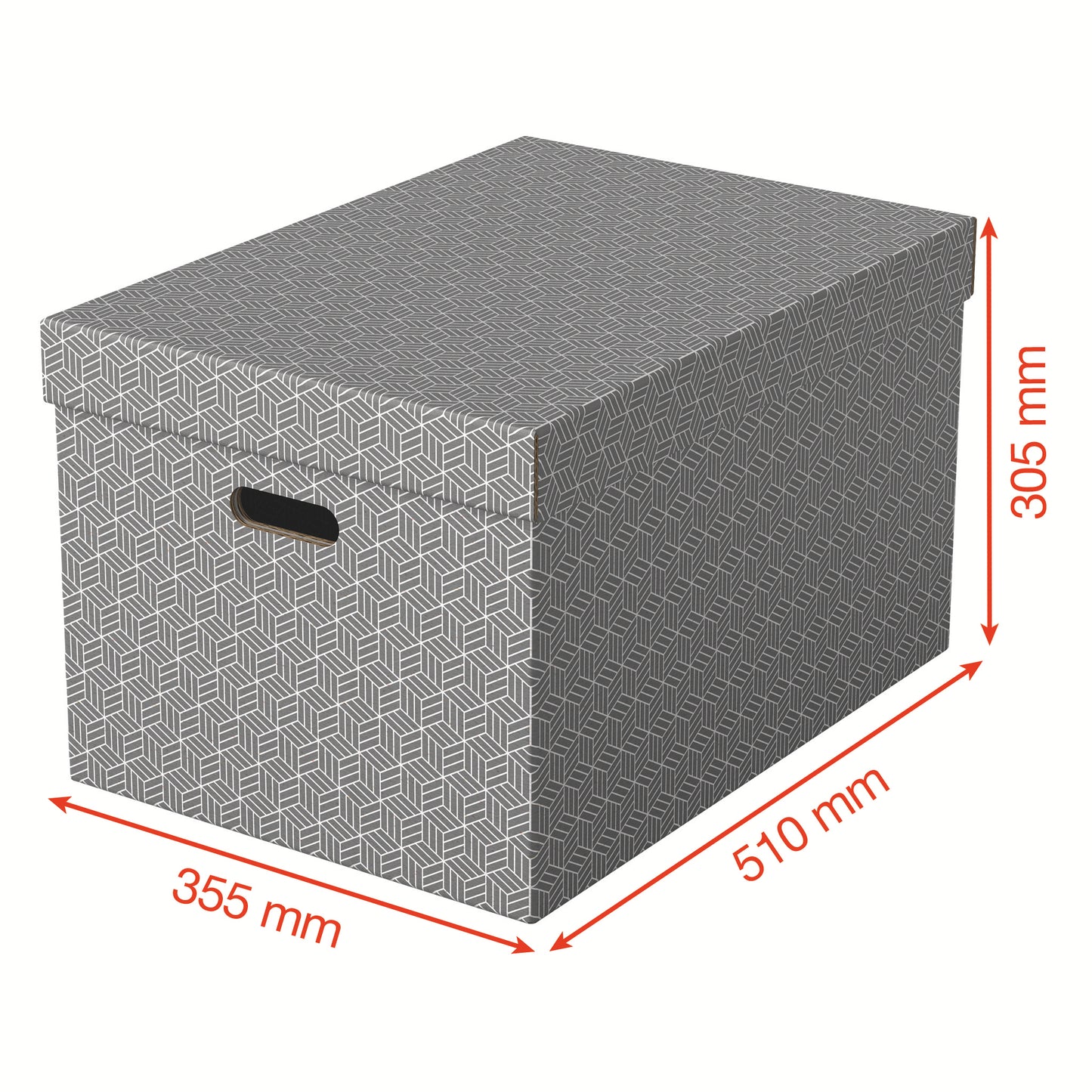 Set van 3 grote opbergdozen Esselte 355x305x510mm, gerecycled karton - 3