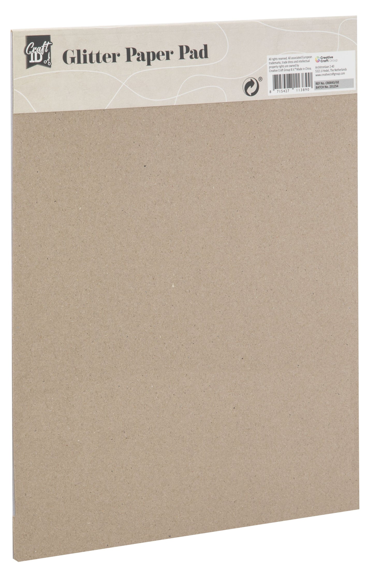 Glitter Hobbykarton CarftID 24x34cm 180g 10 Vellen - 2