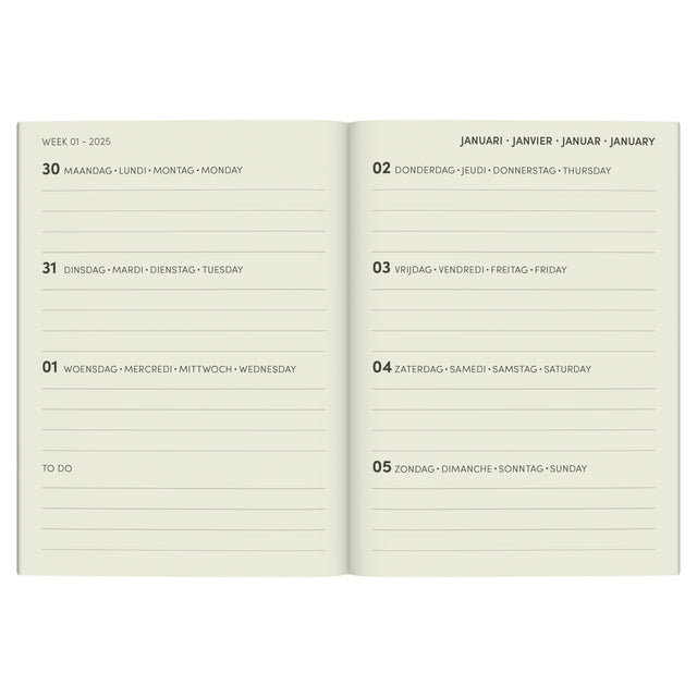 Agenda 2025 Peanuts 7 Dagen per Week 2 Pagina’s - 2