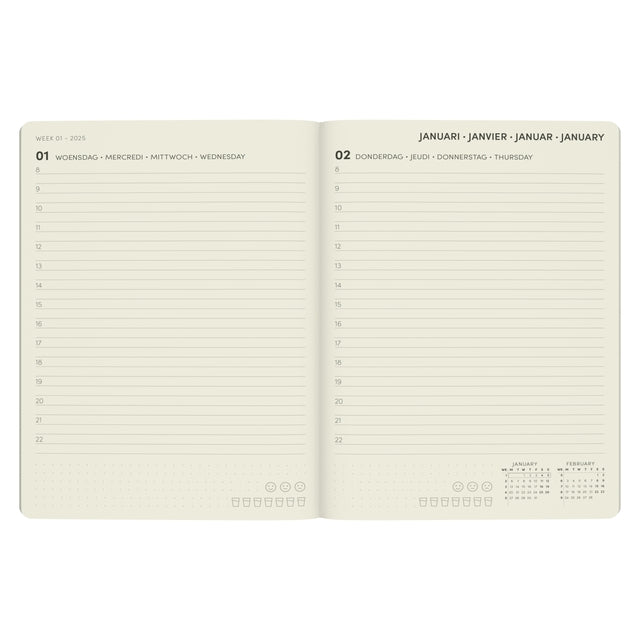 Agenda 2025 Lannoo A5 QC Colour 1 Dag Per Pagina - 3