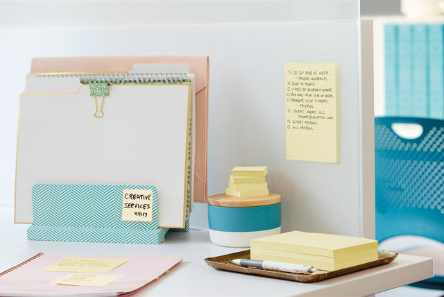 Post-it memoblok 76x76mm, geel, 90 vellen - 4