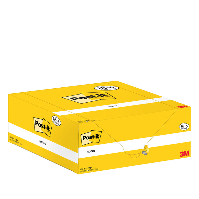 Post-it memoblok 38x51mm, geel, 100 vellen - 4