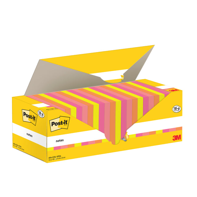 Post-it memoblok 76x76mm, kleurassortiment, 90 vellen - 2