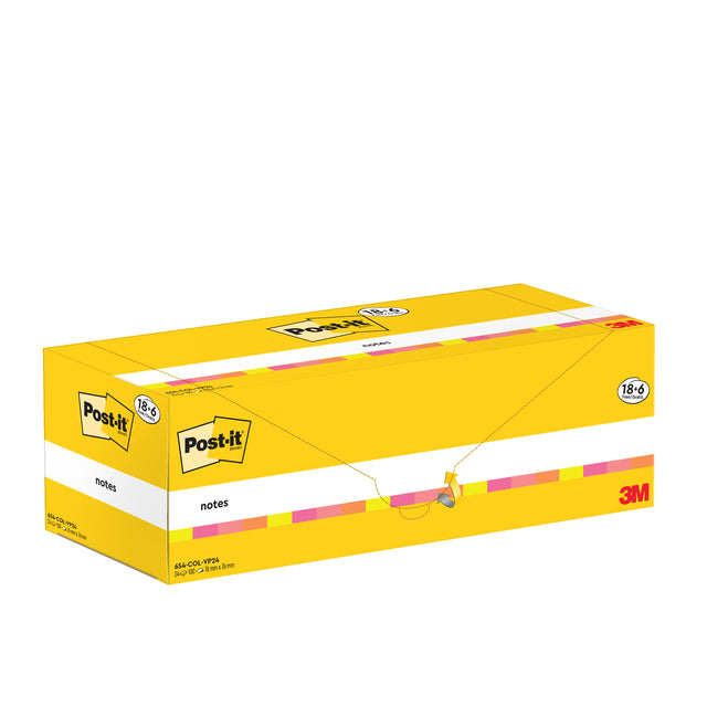 Post-it memoblok 76x76mm, kleurassortiment, 90 vellen - 4