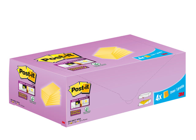 Post-it memoblok 76x127mm, geel, 100 vellen - 2