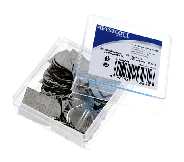 Westcott aluminium hoekclips zilverkleurig - 2